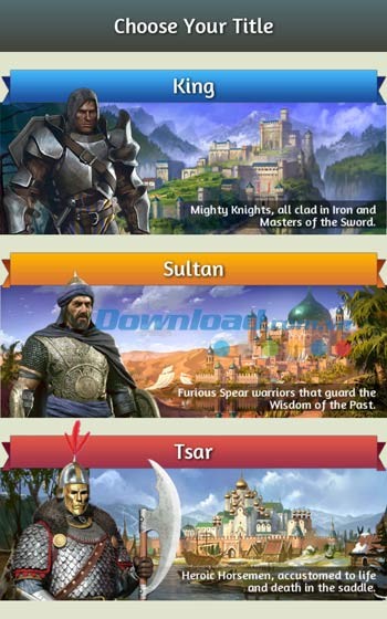 Hệ thống nhân vật chính trong March of Empires