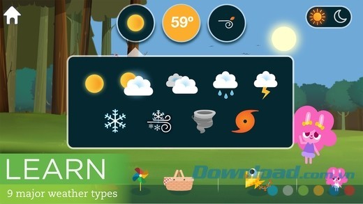 Bé làm quen với 9 hình thái thời tiết cơ bản