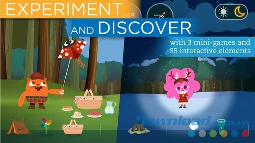 Chơi 3 mini-game và 55 hoạt động tương tác khác