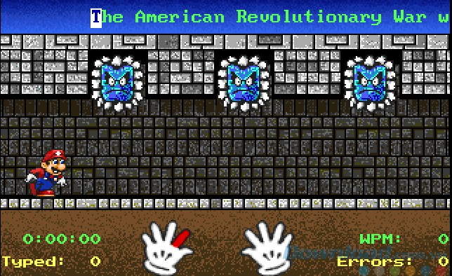 Bài luyện gõ số 3 Mario's Tunnel Of Doom