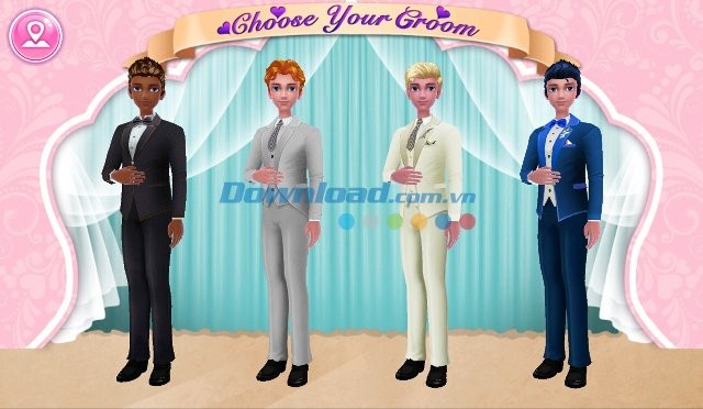 Lựa chọn chú rể trong game Marry Me