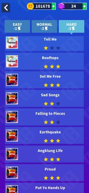 Giành được đủ 3 sao cho mỗi bài hát