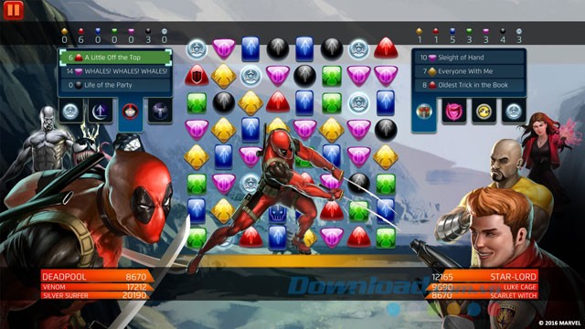 Game nối kim cương Marvel Puzzle Quest