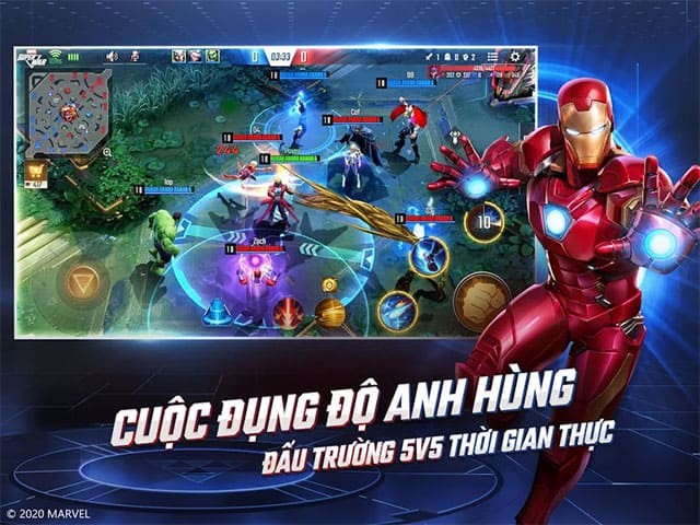 Tham gia các cuộc chiến 5v5 kịch tính trong game MOBA - MARVEL Super War