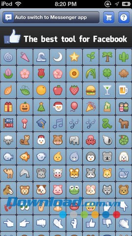 Mặt cười Facebook for iOS