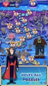 Hãy cố gắng giải hết câu đố trong Match 3 - Spooky Hotel Pro cho Android