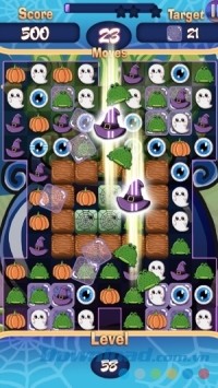 Cố gắng đạt mục tiêu ở mỗi màn chơi Match 3 - Spooky Hotel Pro cho Android