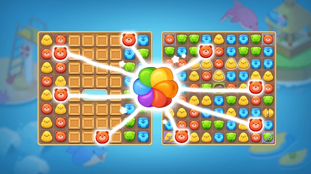 Ghép hình trong game Match Puzzle Adventure và tạo ra các booster mạnh mẽ giúp bạn hoàn thành màn chơi nhanh hơn