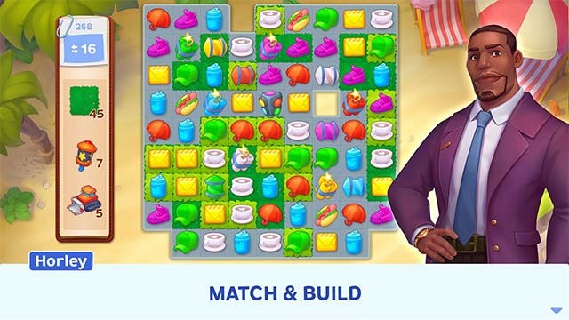 Xếp hình match-3 trong game Match Town Makeover