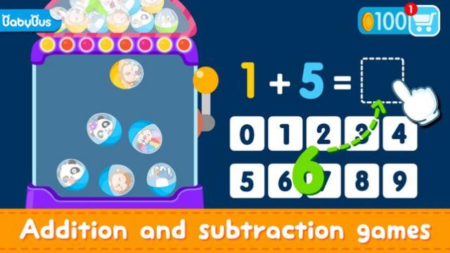 Bé học phép cộng, phép trừ trong game Math Genius
