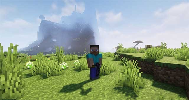 Cuốc được làm thủ công bằng cách sử dụng 4 Obsidian và 2 Stick