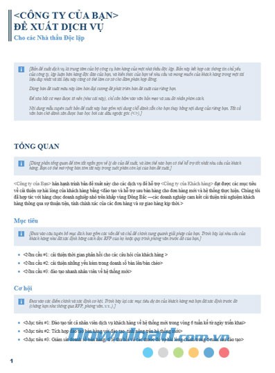 Mẫu đề xuất dịch vụ