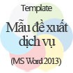 Mẫu Đề Xuất Dịch Vụ - Template Mẫu Đề Xuất Dịch Vụ