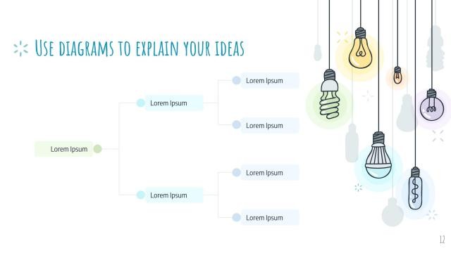 Colorful Light Bulbs Slides slide 12