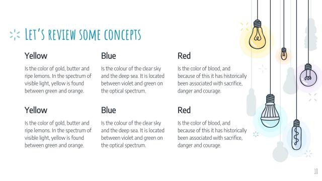 Colorful Light Bulbs Slides slide 18