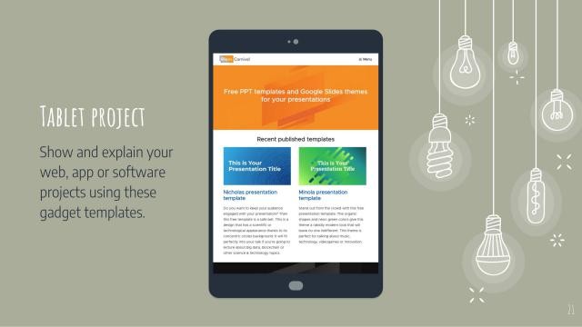 Colorful Light Bulbs Slides slide 21