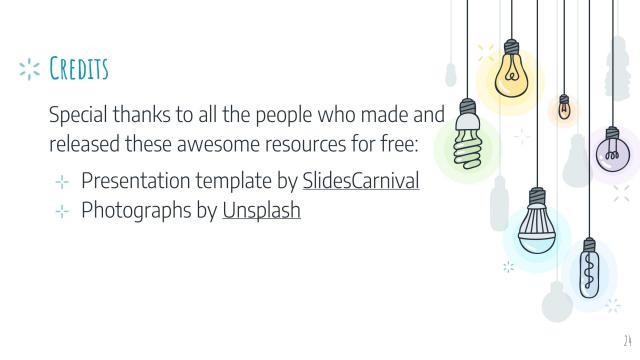 Colorful Light Bulbs Slides slide 24