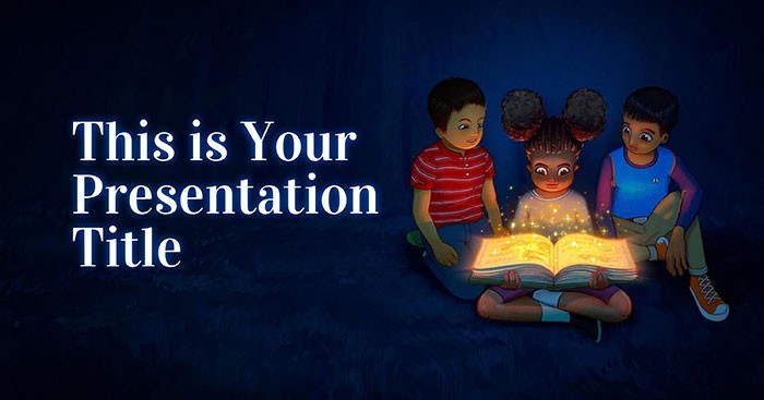 Chủ đề slide của Reading is Magical Presentation phù hợp để bạn thuyết trình các vấn đề liên quan đến thư viện, đọc sách