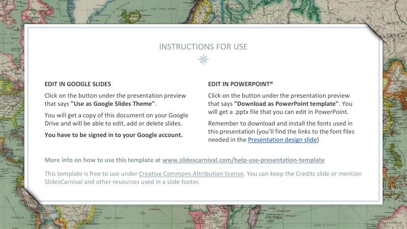 Vintage Geography Presentation Template slide 2