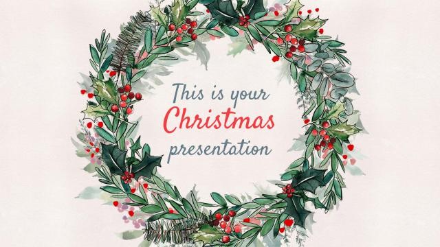 Winter Christmas presentation template 1