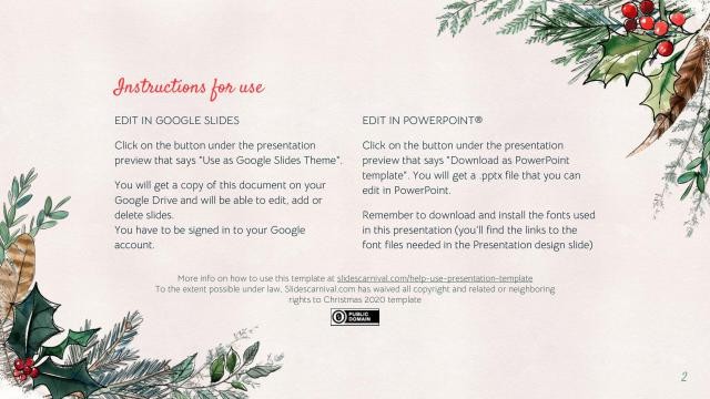 Winter Christmas presentation template 2