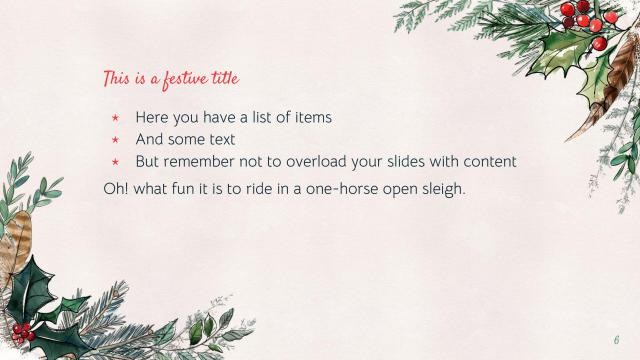 Winter Christmas presentation template 6