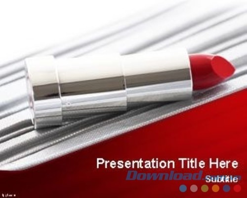 Tải hình nền đẹp làm bài quảng bá mỹ phẩm Free Lipstick PowerPoint Template