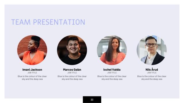 Blue Teamwork Presentation Template slide 33