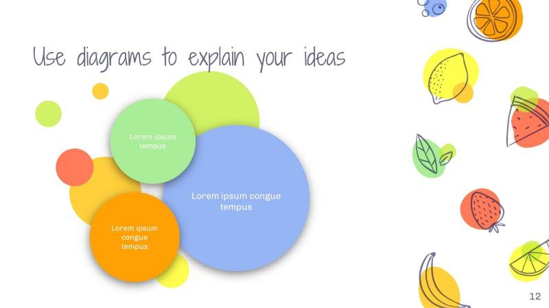 Colorful Fruits Slides slide 12*353059