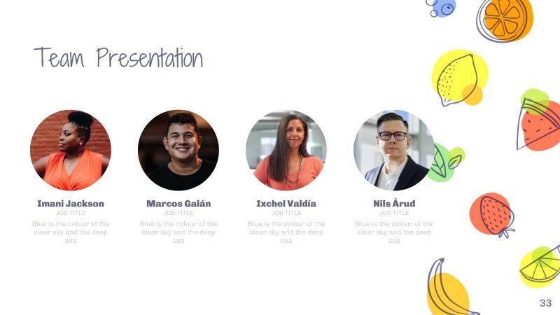 Colorful Fruits Slides slide 33*353079