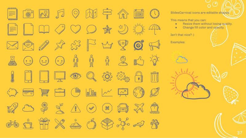 Colorful Fruits Slides slide 37*353089