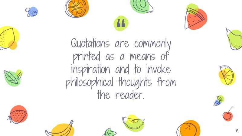 Colorful Fruits Slides slide 6*353066