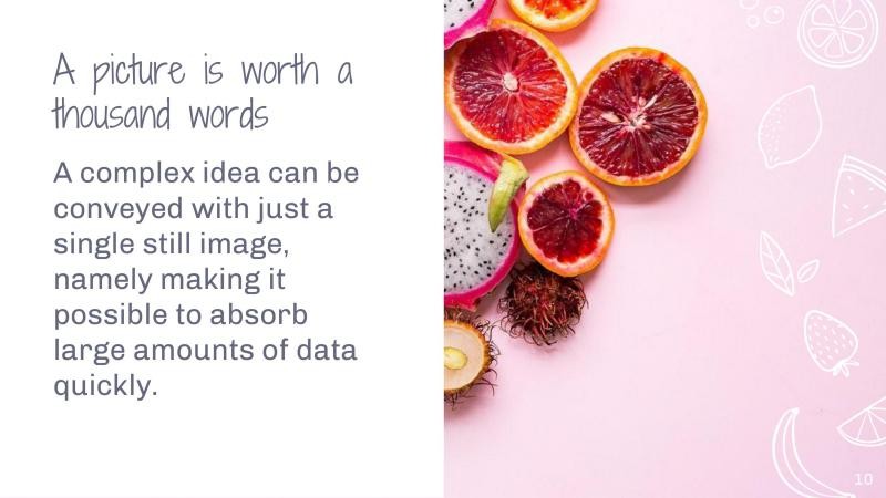 Colorful Fruits Slides slide 10*353056