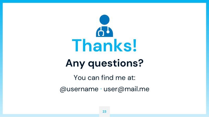 Minimal Medical Presentation Template slide 23