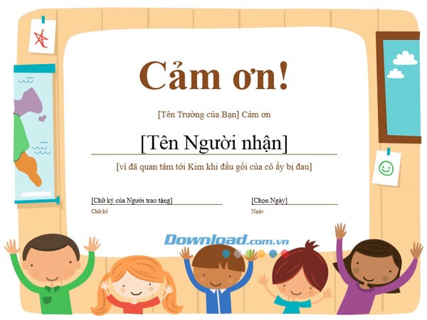 Mẫu thiệp cảm ơn