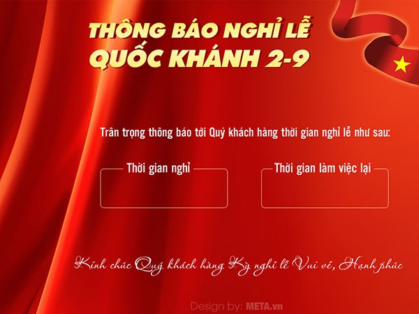 Thông báo nghỉ lễ 2/9 năm 2024