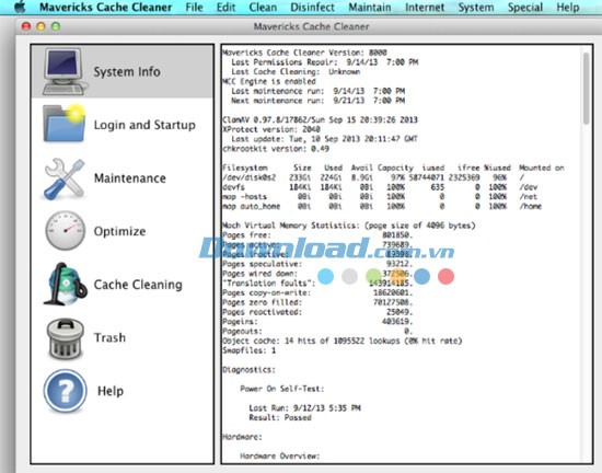 Mavericks Cache Cleaner