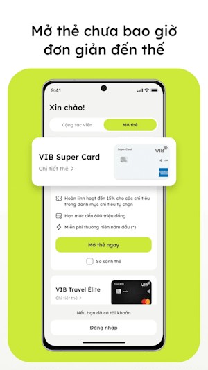 Mở thẻ tín dụng đơn giản