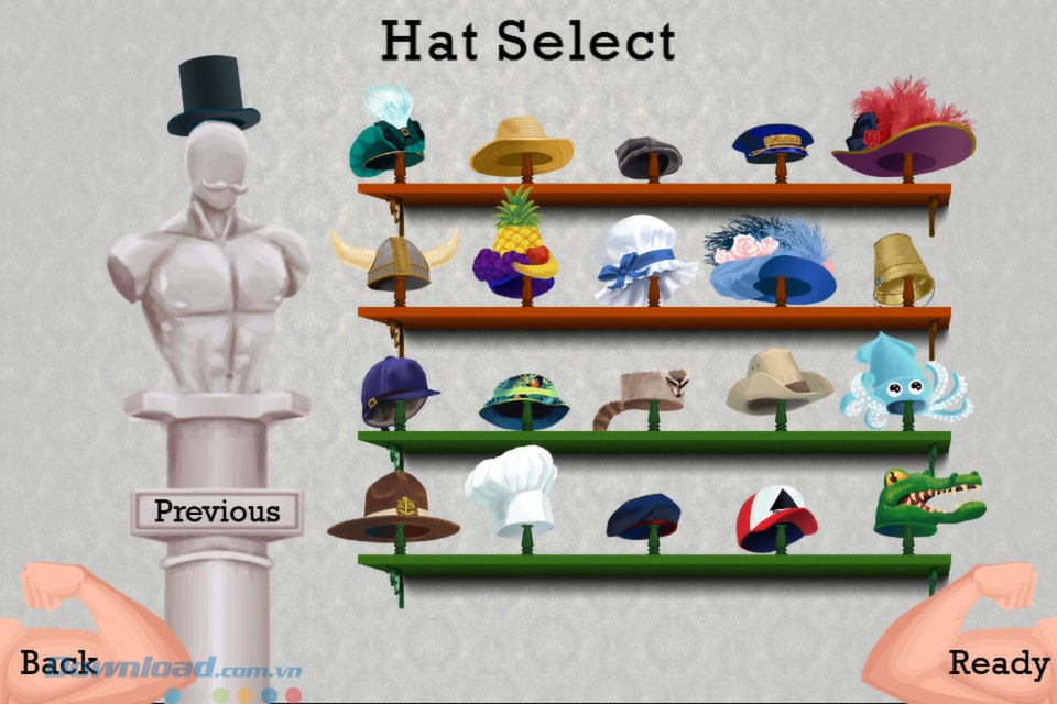 Lựa chọn nhiều kiểu mũ