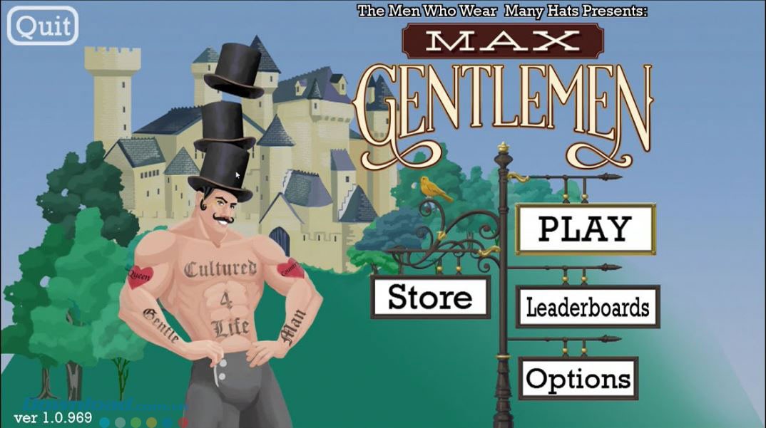 Game xếp mũ thăng bằng Max Gentlemen