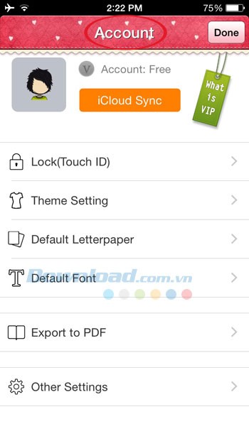 Quản lý tài khoản May Diary