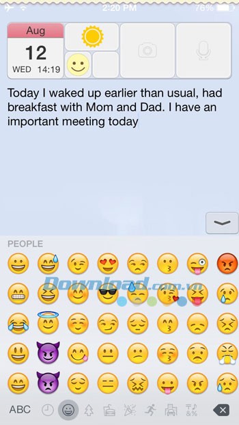 Chèn biểu tượng Emoji