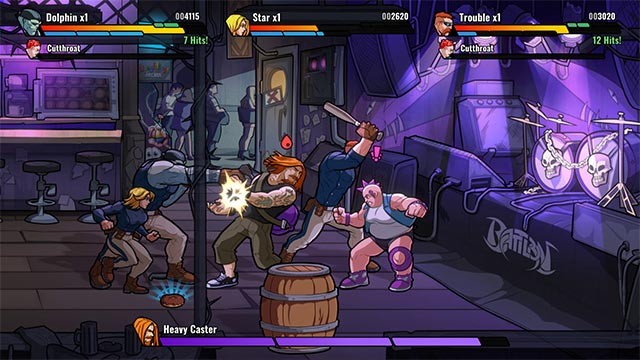Chơi game Mayhem Brawler solo hoặc co-op với bạn bè để cùng làm nhiệm vụ bảo vệ thành phố