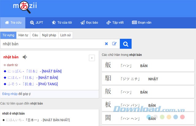 Tải Mazii - Bộ từ điển tiếng Nhật cho người Việt.