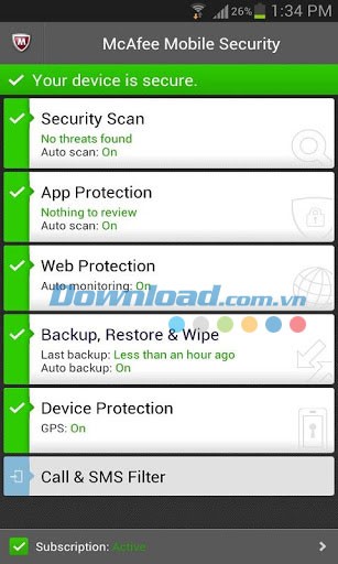 McAfee Mobile Security for Android