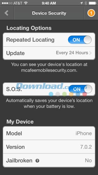 McAfee Mobile Security for iOS