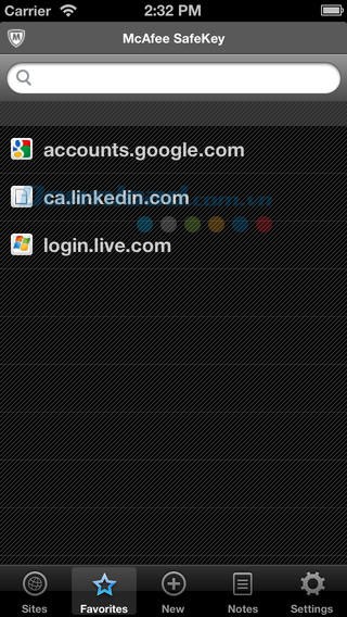McAfee SafeKey cho iOS