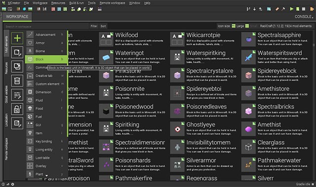 MCreator cung cấp nhiều công cụ, tài nguyên để tạo Minecraft Mod đa năng