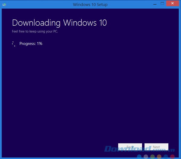 Quá trình cập nhật Windows 10