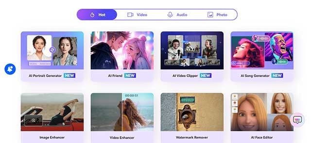 Media.io là bộ công cụ chỉnh sửa đa phương tiện sử dụng công nghệ AI